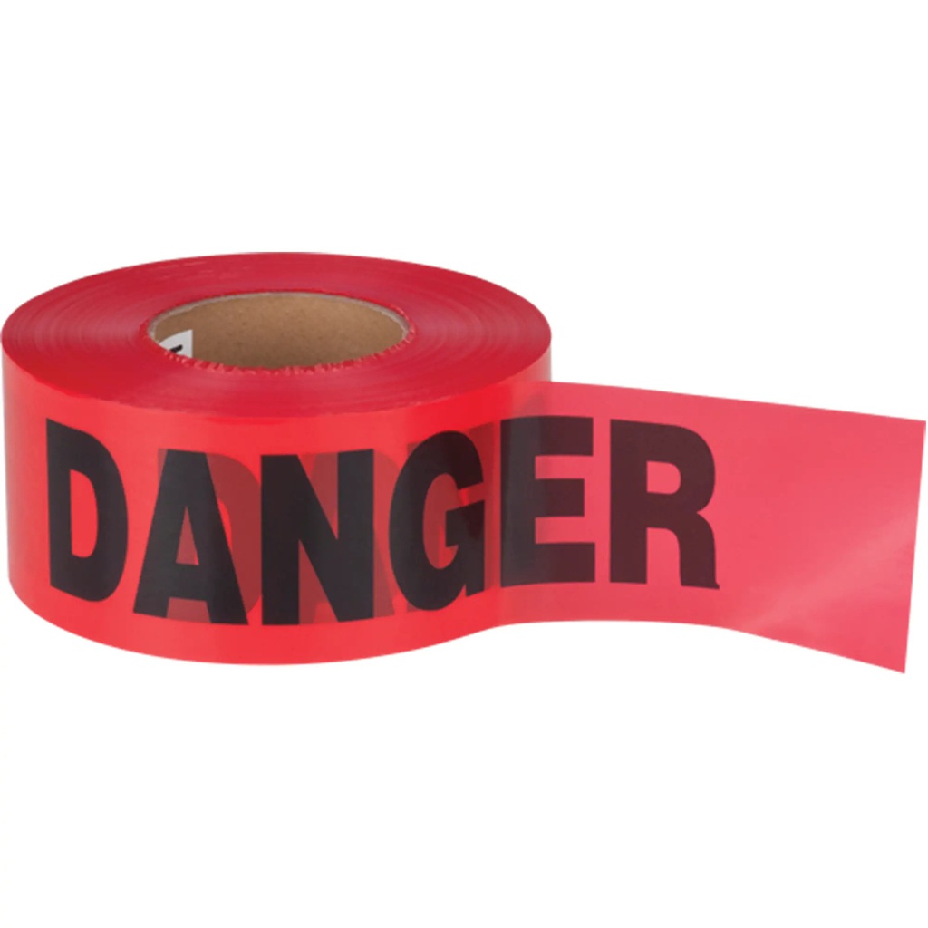 Barricade tape &quot;DANGER&quot;, 3&quot; x 3mil x 1000' (6un/bx)