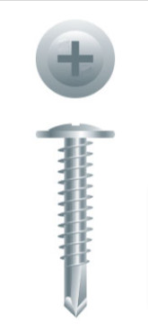 Metal screw self-drilling, Grabber, #10-16 x 3/4&quot;, Wafer head, Phillips #2, Tek3, Zinc (5M/bx-48bx/skd)