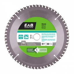 [EATMCSB61260TH] Lame à métal pour scie circulaire, EAB, 6-1/2&quot;, 60 dents (10un/pqt)