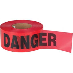 Barricade tape &quot;DANGER&quot;, 3&quot; x 3mil x 1000' (6un/bx)